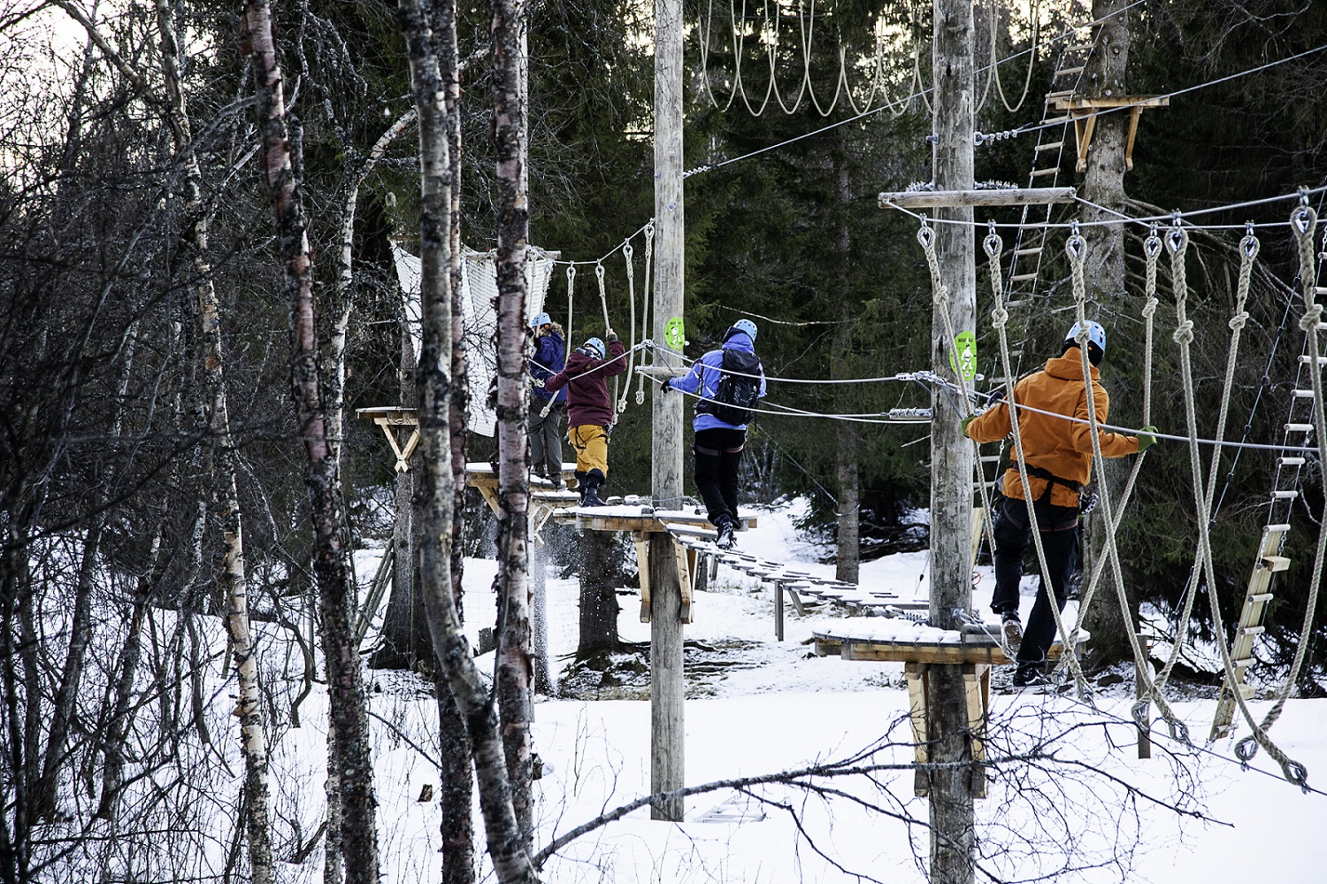 Högt och lågt-banan i Hemsedal centrum.